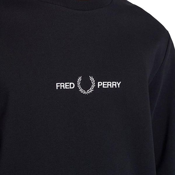 Áo Nỉ Fred Perry Embroidered Sweatshirt Black M8629 Màu Đen Size S - 4