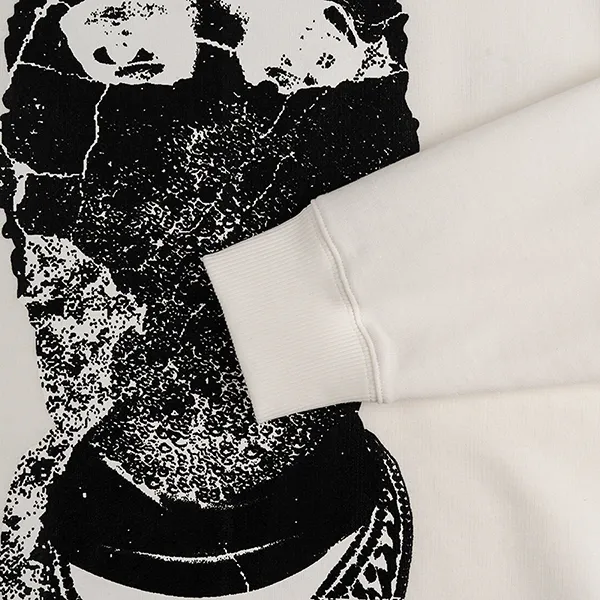 Áo Nỉ Ih Nom Uh Nit White Graphic Printed NUW22232 081 Màu Trắng Size S