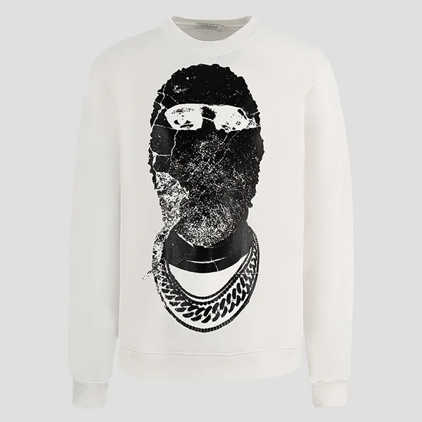 Áo Nỉ Ih Nom Uh Nit White Graphic Printed NUW22232 081 Màu Trắng Size S