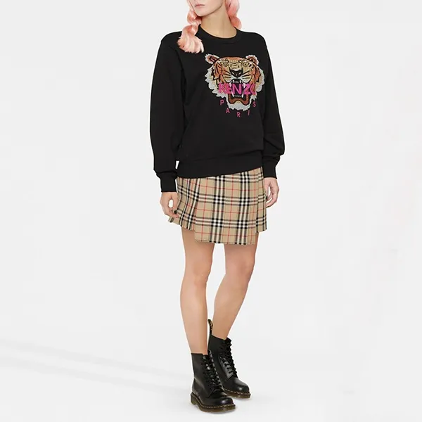 Áo Nỉ Kenzo Black Logo Tiger Classic FC62SW8244XD 99 Màu Đen Size XS