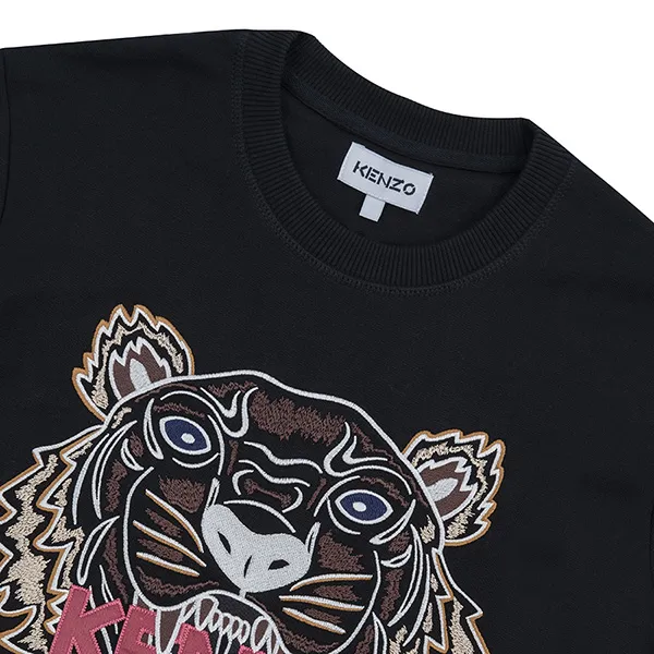Áo Nỉ Kenzo Icon Tiger Embroidered 4XA 5SW123 Màu Đen Size S