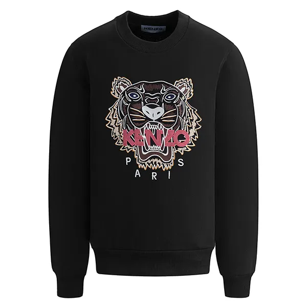 Áo Nỉ Kenzo Icon Tiger Embroidered 4XA 5SW123 Màu Đen Size S