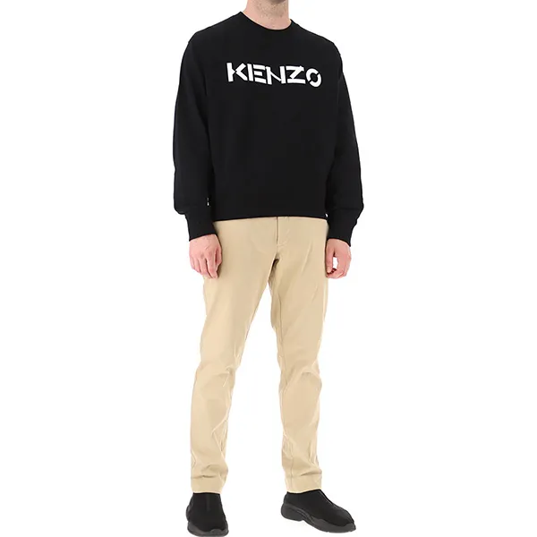 Áo Nỉ Kenzo Printed Logo Crew 5SW000 4MD 99 Màu Đen Size M