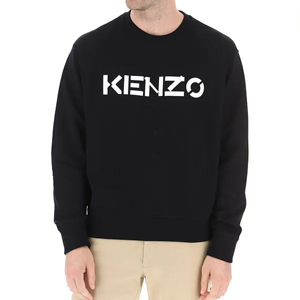 Áo Nỉ Kenzo Printed Logo Crew 5SW000 4MD 99 Màu Đen Size M