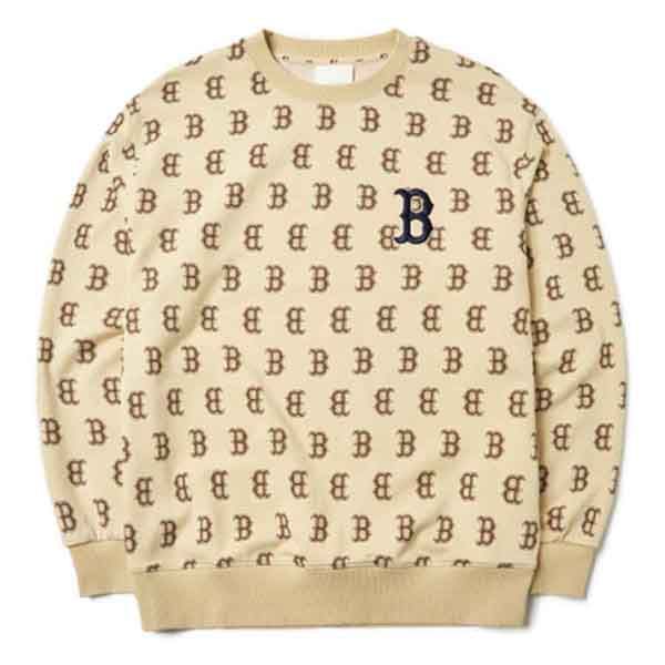 Áo Nỉ Sweater MLB Monogram Allover Bag Big Logo Overfit Sweatshirt 3AMTM0614-43BGS Màu Nâu Size S - 1