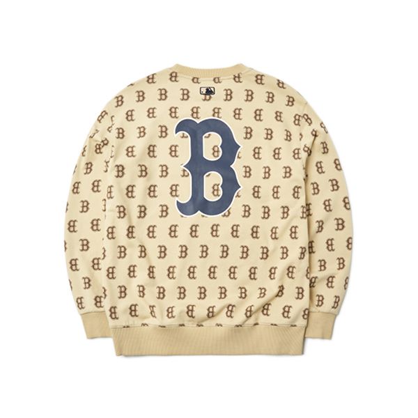 Áo Nỉ Sweater MLB Monogram Allover Bag Big Logo Overfit Sweatshirt 3AMTM0614-43BGS Màu Nâu Size S - 3