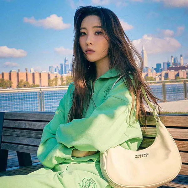 Áo Nỉ Stretch Angels Banjib Crop Sweatshirt_Mint A-22F-SWMT11125-MTS Màu Xanh Green - Thời trang - Vua Hàng Hiệu