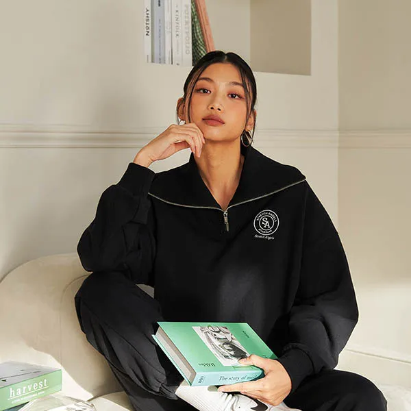 Áo Nỉ Stretch Angels Half Zip Crop Sweatshirt_Black A-22F-SWMT11125-BKS Màu Đen - Thời trang - Vua Hàng Hiệu