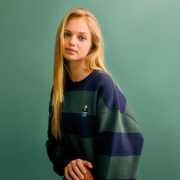 Áo Nỉ Sweater WHOAU WHMWC4931U Kẻ Phối Màu Xanh - Thời trang - Vua Hàng Hiệu