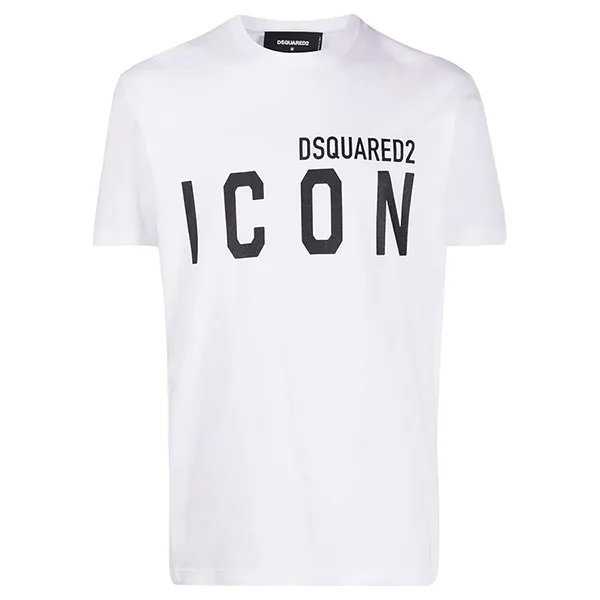 Áo Phông Dsquared2 Men's Classic Icon Print Crew Neck T-shirt S79GC0003 Màu Trắng Size L