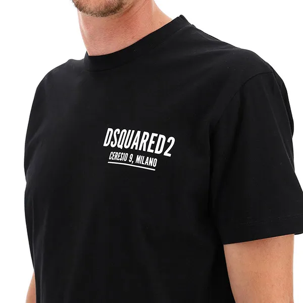 Áo Phông Dsquared2 Mini Logo Ceresio 9 T-Shirt S71GD1116 S23009 900 Màu Đen Size L