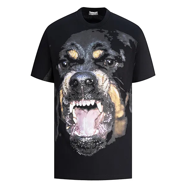 Áo Phông Givenchy Rottweiler Printed BM705K3Y1P 001 Màu Đen Size L