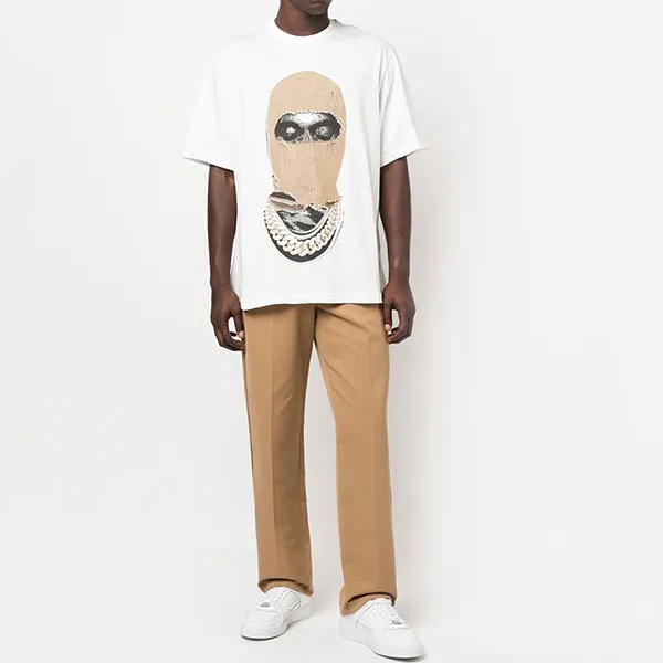 Áo Phông Ih Nom Uh Nit White Graphic Printed NUW22221 081 Màu Trắng Size L