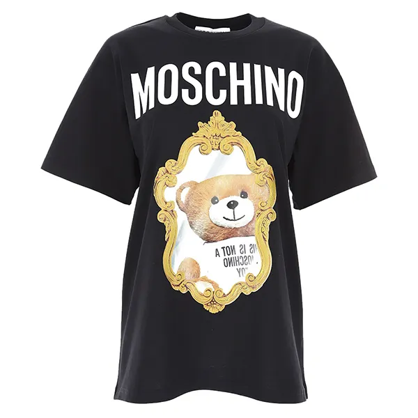 Áo Phông Moschino Black Mirror Teddy Bear V0710 5441 7555 Màu Đen Size S