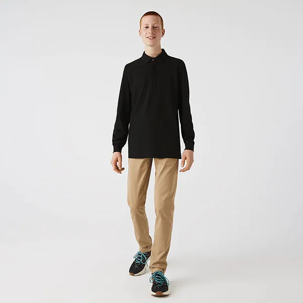Áo Polo Dài Tay Lacoste Men's Long-Sleeve Paris Classic Fit PH2481 031 Màu Đen Size S