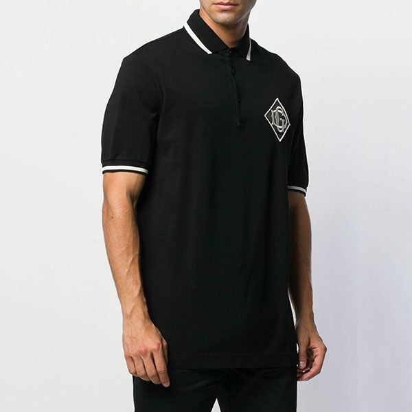 Áo Polo Dolce & Gabbana D&G Logo Embroidered Black G8LB0Z G7TWE N0000 Màu Đen - 3