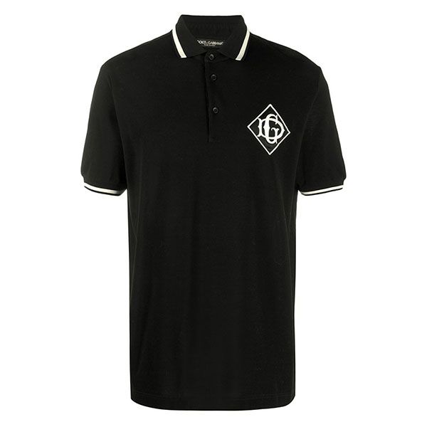 Áo Polo Dolce & Gabbana D&G Logo Embroidered Black G8LB0Z G7TWE N0000 Màu Đen - 1