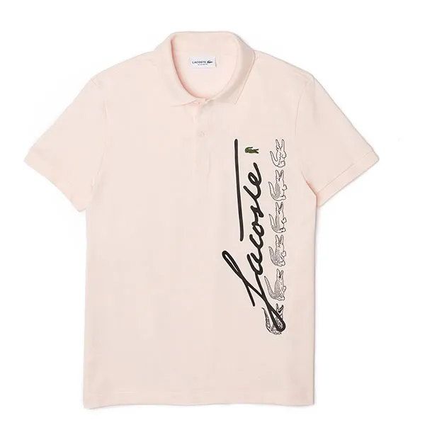 Áo Polo Lacoste Men's Regular Fit Signature Cotton Pique PH2087 CPM Màu Hồng Nhạt Size M - Thời trang - Vua Hàng Hiệu