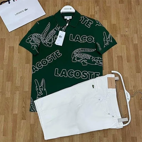 Áo Polo Lacoste Men's Polo Shirt Green PH 2255 51 1 32 Màu Xanh Green Size L