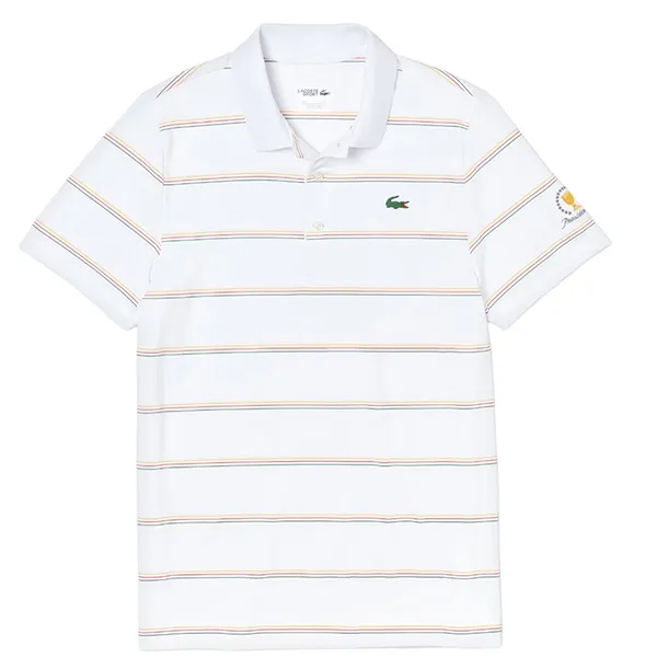 Áo Polo Lacoste Men's Presidents Cup Multi-Stripe Breathable Jersey Golf Polo DH0436 3AE Màu Trắng Size M - 1