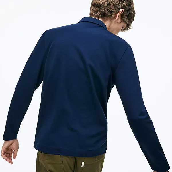 Áo Polo Dài Tay Lacoste Men's Regular Fit Long Sleeved PH9435 166 Màu Xanh Navy Size S