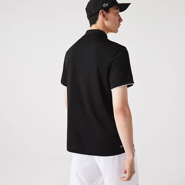 Áo Polo Men's Lacoste Sport Contrast Piping Breathable Piqué Shirt DH2094-00 Màu Đen Size S - Thời trang - Vua Hàng Hiệu