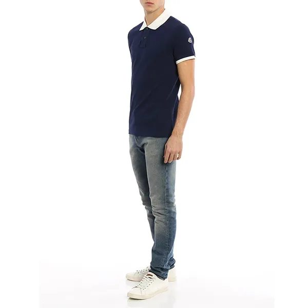 Áo Polo Moncler Collar Polo Shirt MO2888033 Màu Xanh Than Size S - Thời trang - Vua Hàng Hiệu