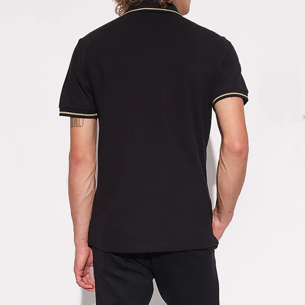 Áo Polo Versace Jean Couture Logo Printed Black 73GAGT03 CJ01T C89 Màu Đen Size XS