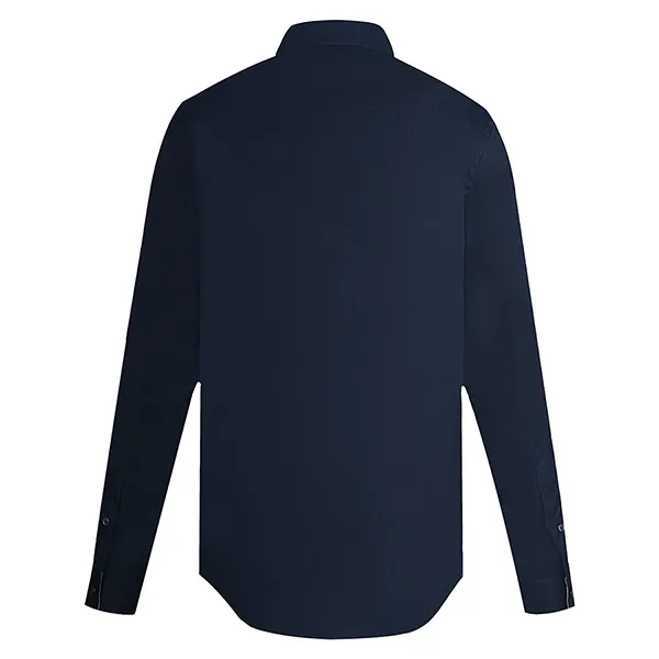 Áo Sơ Mi Burberry Logo Embroidered Navy 8036293 Màu Xanh Navy Size XS