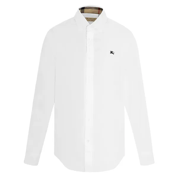 Áo Sơ Mi Burberry Logo Embroidered White 8036292 Màu Trắng Size L