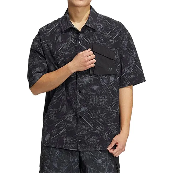 Áo Sơ Mi Cộc Tay Adidas Originals HS9471 Màu Đen Xám - Thời trang - Vua Hàng Hiệu