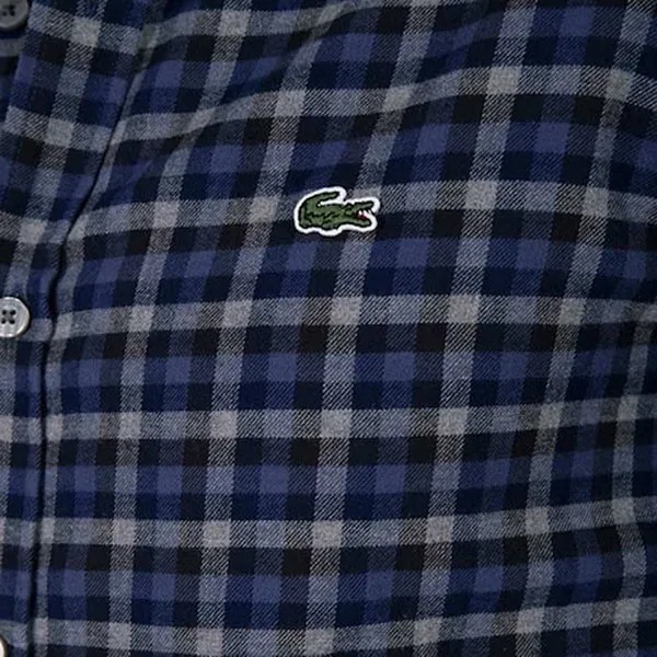 Áo Sơ Mi Lacoste Men's Cotton Shirt CH5356 6EF Màu Xanh Xám Size M
