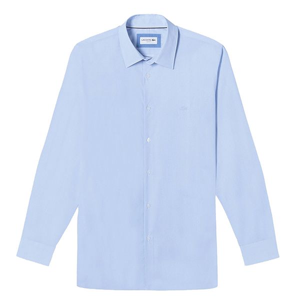 Áo Sơ Mi Lacoste Men's Poplin Long Sleeve Shirt CH7089 Màu Xanh Nhạt Size S - 3