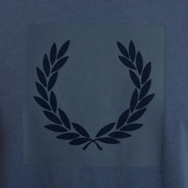 Áo Thun Dài Tay Fred Perry Tonal Laurel Wreath L/S T-Shirt Dark Airforce M4549 Màu Xanh Size S