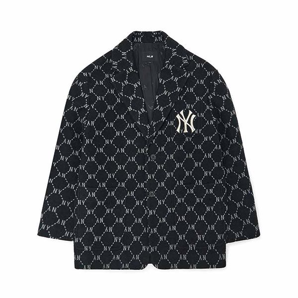 Áo Vest MLB Diamond Monogram Blazer Jacket New York Yankees 3AJKM0124-50BKS Màu Đen Size M - 1