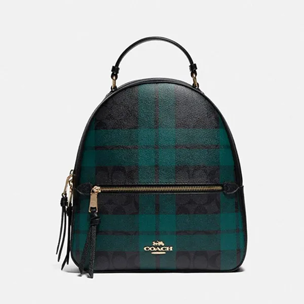 Balo Coach Jordyn Backpack In Signature Canvas With Field Plaid Print F80056 Màu Xanh Đen - Túi xách - Vua Hàng Hiệu