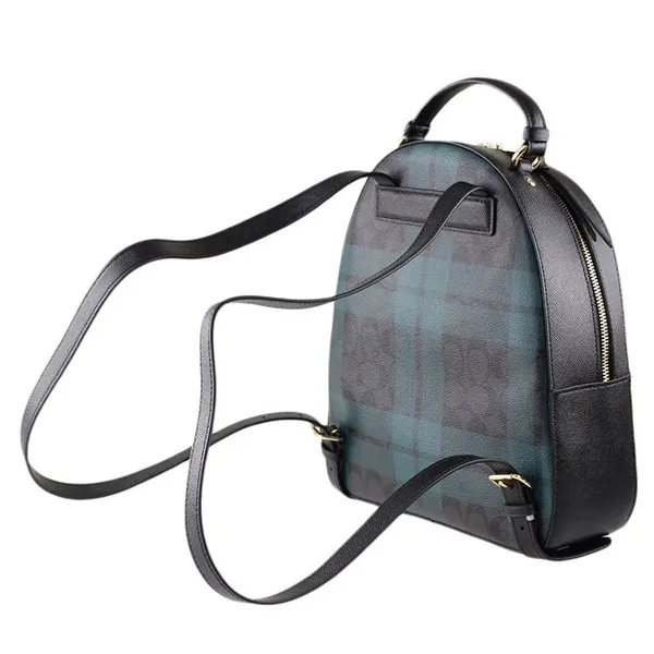Balo Coach Jordyn Backpack In Signature Canvas With Field Plaid Print F80056 Màu Xanh Đen - Túi xách - Vua Hàng Hiệu