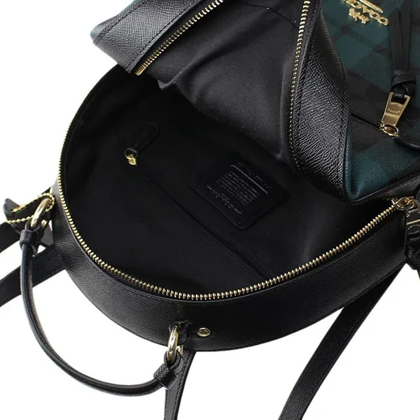 Balo Coach Jordyn Backpack In Signature Canvas With Field Plaid Print F80056 Màu Xanh Đen - Túi xách - Vua Hàng Hiệu