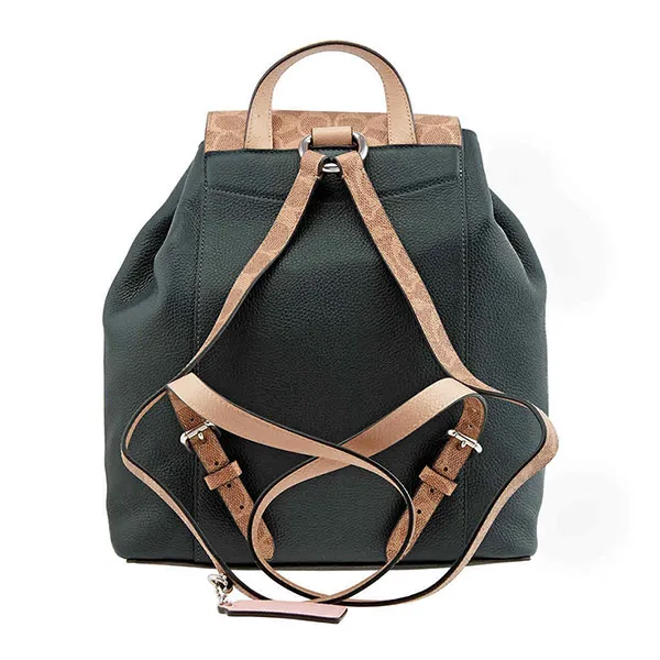 Balo Coach Ladies Signature Evie Backpack In Dark Green 4149 LHQ64 Màu Xanh Nâu