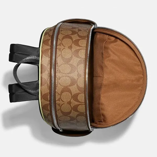 Balo Mochila Coach Signature Court Backpack Nueva Màu Nâu Vàng