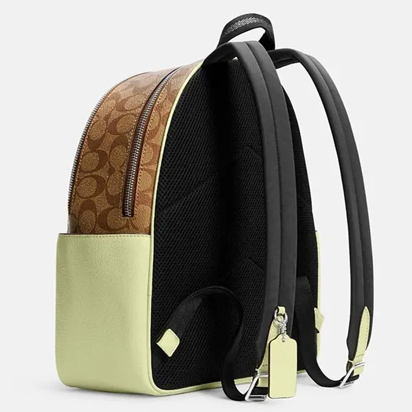 Balo Mochila Coach Signature Court Backpack Nueva Màu Nâu Vàng