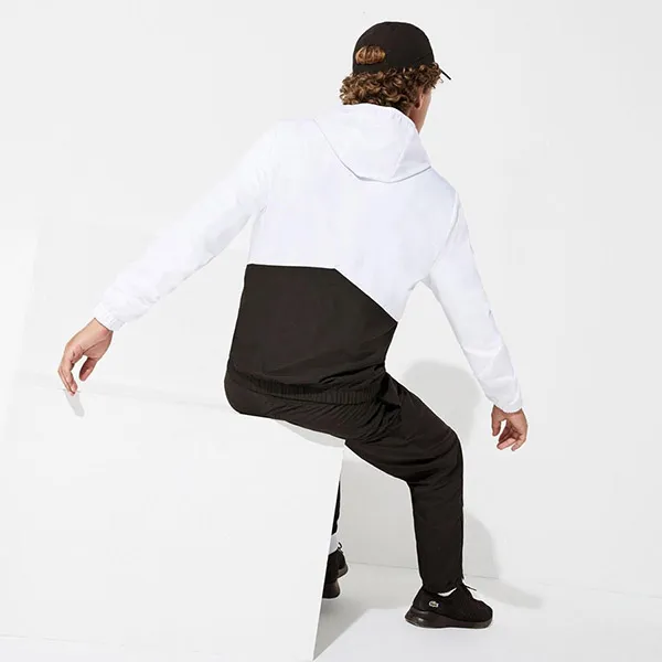Bộ Quần Áo Gió Lacoste Tracksuit White Black Màu Trắng - Đen Size M - Thời trang - Vua Hàng Hiệu