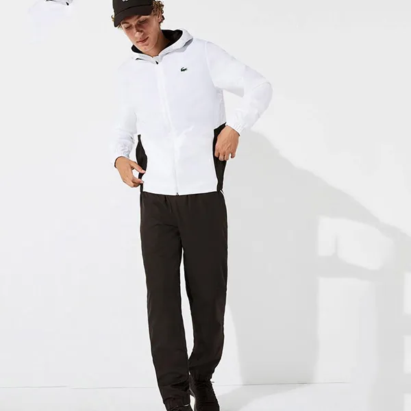 Bộ Quần Áo Gió Lacoste Tracksuit White Black Màu Trắng - Đen Size M - Thời trang - Vua Hàng Hiệu