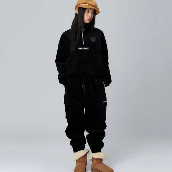 Bộ Quần Áo Nỉ LifeWork Breeze Corduroy Anorak LW224ST815, LW224SB815 Màu Đen
