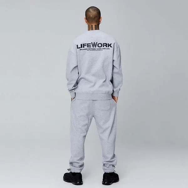 Bộ Quần Áo Nỉ LifeWork Wapen Coin LW224MT451, LW224KL451 Màu Xám Size M