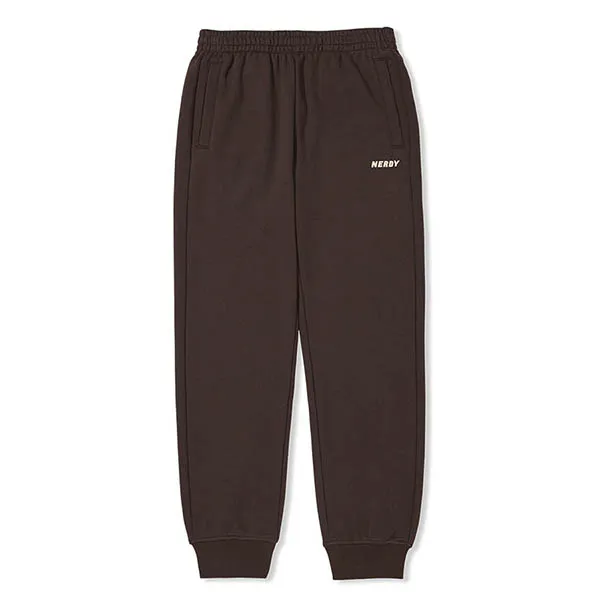 Bộ Quần Áo Nỉ Nerdy Logo Cursive Màu Nâu