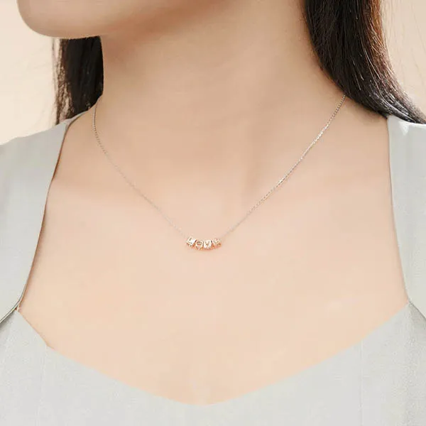 Dây chuyền Huy Thanh Jewelry DCMAMD 618 Màu Bạc – Vàng Hồng - Trang sức - Vua Hàng Hiệu