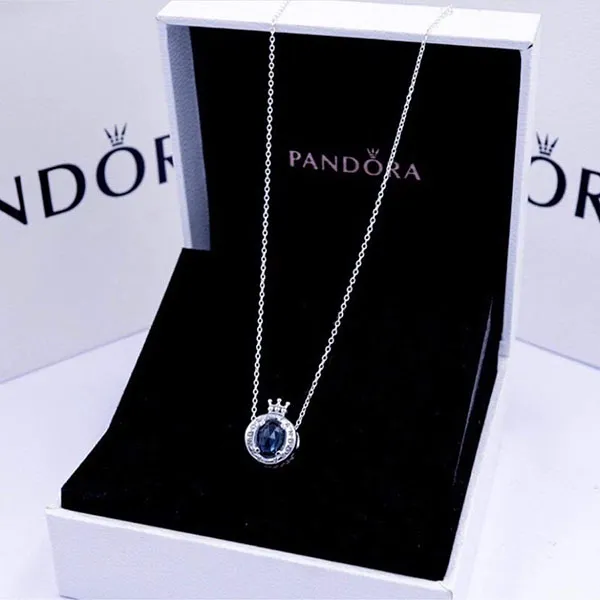 Dây Chuyền Pandora 925 Silver Cubic Zirconia Diamond Crown Pendant Women Fashion Jewelry Accessories Màu Bạc - Trang sức - Vua Hàng Hiệu
