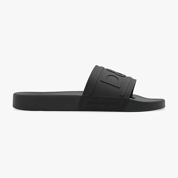 Dép Dolce & Gabbana D&G Rubber Slides CS2072 AX389 8B956 Màu Đen Size 42