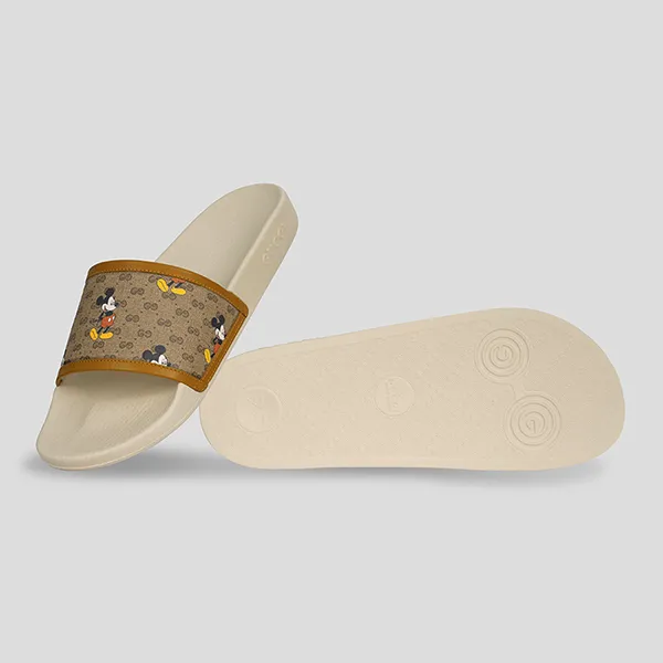 Dép Gucci GG Slide Mickey Mouse 603702-HWU60-8488 Màu Trắng - Dép - Vua Hàng Hiệu